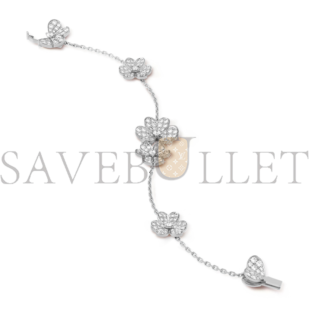 VAN CLEEF ARPELS FRIVOLE BRACELET, 5 FLOWERS - WHITE GOLD, DIAMOND  VCARP6L700